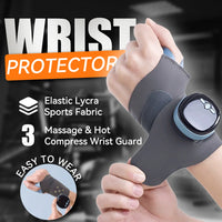 3-In-1 - Effective Pain Relief Wrist Support with Warmth, Wrist Massage for Joint Protection, Wireless EMS Wrist Massager with Heat, 9 Intensities & 5 Modes